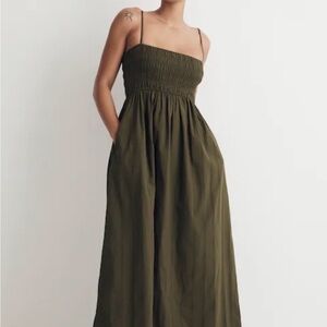 Madewell Strapless Olive Dress